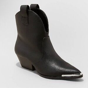 Universal Thread $40 Women's Henley Ankle Western Boots Black Memory Foam 6.5